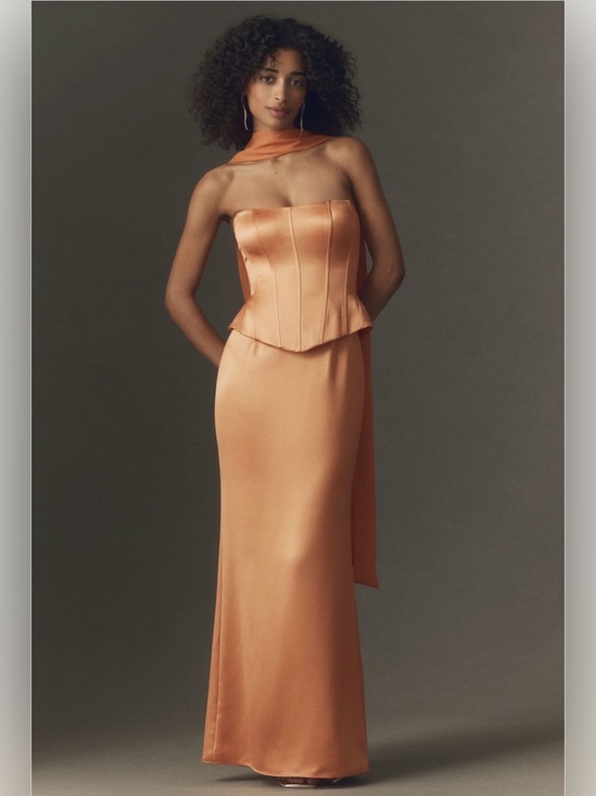Anthropologie Dresses & Skirts - Anthropologie Corset Satin Dress